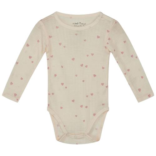 Hust&Claire Bocel Mønstret Babybody Ecru | Beige | 92 cm