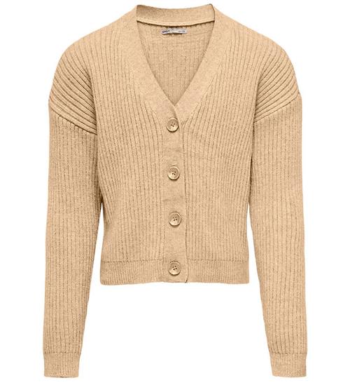 Se Kids Only Cardigan - Strik - KogMandy - Beige ved KidsWorld