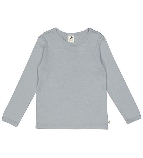 Se MÃ¼sli MÃ¼sli T-shirt - Uld - Woolly - Jasmin Blue ved KidsWorld