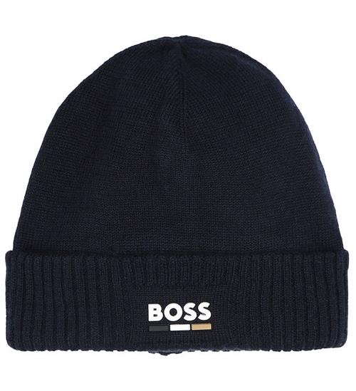 Se BOSS BOSS Hue - Strik - Navy ved KidsWorld