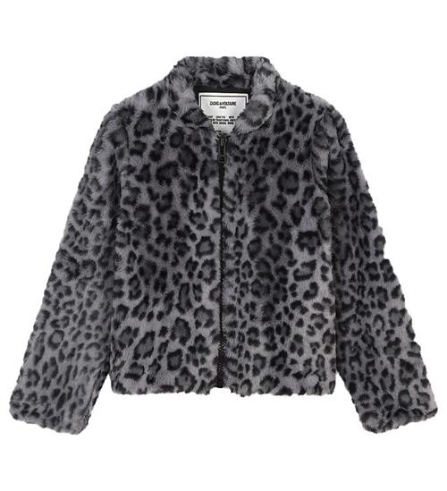 Zadig & Voltaire Zadig & Voltaire Jakke - Imiteret Pels - Sort/GrÃ¥ m. Leopard