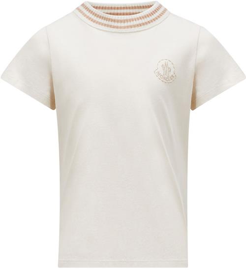 Se Moncler Moncler T-shirt - Cream ved KidsWorld