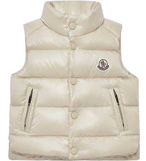 Se Moncler Moncler Dunvest - Bernard - Beige ved KidsWorld