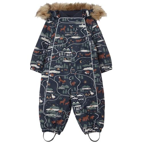 Se Kuling Val D'Isere Flyverdragt Navy Landscape | Marine blå | 92 cm ved Babyshop