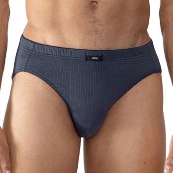 Mey Blue Check Jazz Briefs Mørkblå X-Large Herre