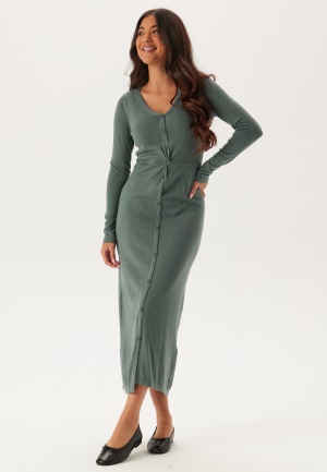 Happy Holly Knitted Dress Dusty green/Melange 40/42