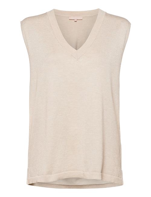 Soft Rebels Srmarla V-Neck Loose Fit Knit Vest Soft Rebels Cream