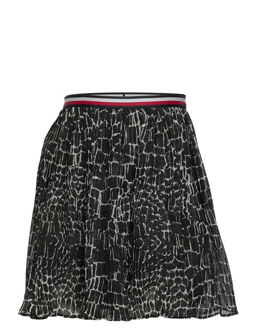 Aop Pleated Chiffon Skirt Tommy Hilfiger Patterned