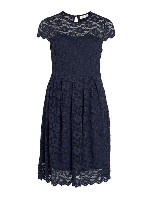 Vikalila Capsleeve Lace Dress - Noos Vila Navy