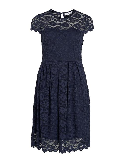 Vikalila Capsleeve Lace Dress Vila Navy