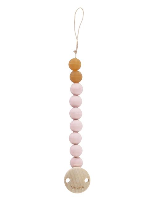 Se HEVEA Pacifier Holder, Natural Rubber HEVEA Pink ved Booztlet