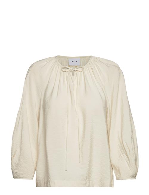 Se Vila Vibalina L/S Top/Su Vila Cream ved Booztlet