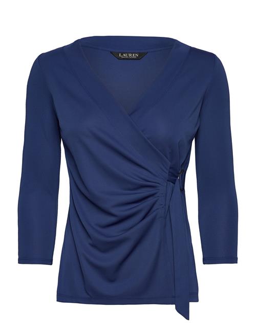 Se Lauren Ralph Lauren Stretch Jersey Top Lauren Ralph Lauren Navy ved Booztlet