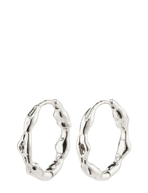 Pilgrim Zion Recycled Organic Shaped Medium Hoops Pilgrim Silver