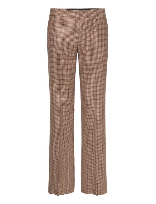 Filippa K Bootcut Check Trousers Filippa K Beige