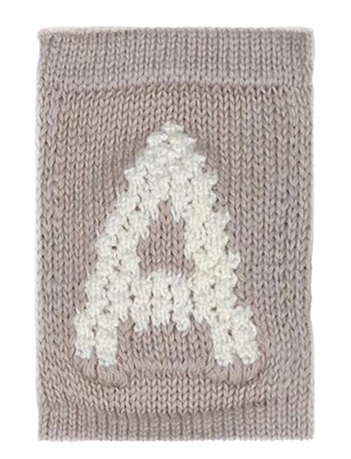 Knitted Letter A, Nature Smallstuff Beige