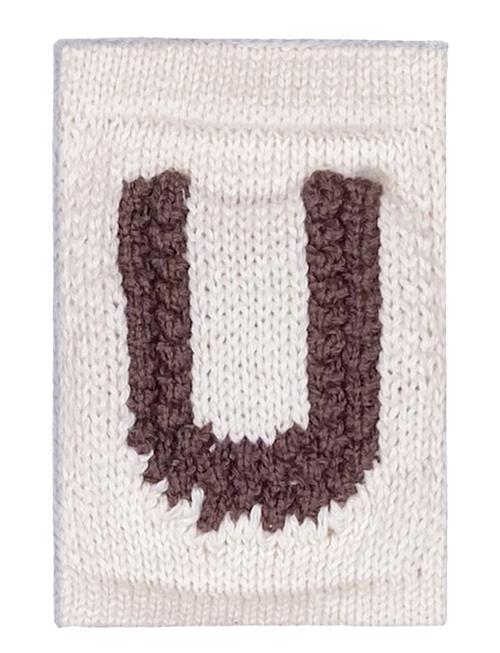 Smallstuff Knitted Letter U, Nature Smallstuff Cream