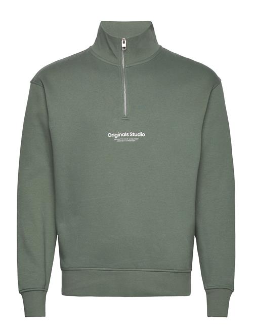 Se Jack & Jones Jorvesterbro Sweat Quarter Zip Hn Noos Jack & J S Green ved Booztlet