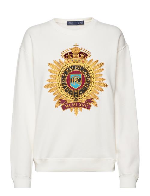 Se Polo Ralph Lauren Embroidered-Crest Fleece Sweatshirt Polo Ralph Lauren White ved Booztlet