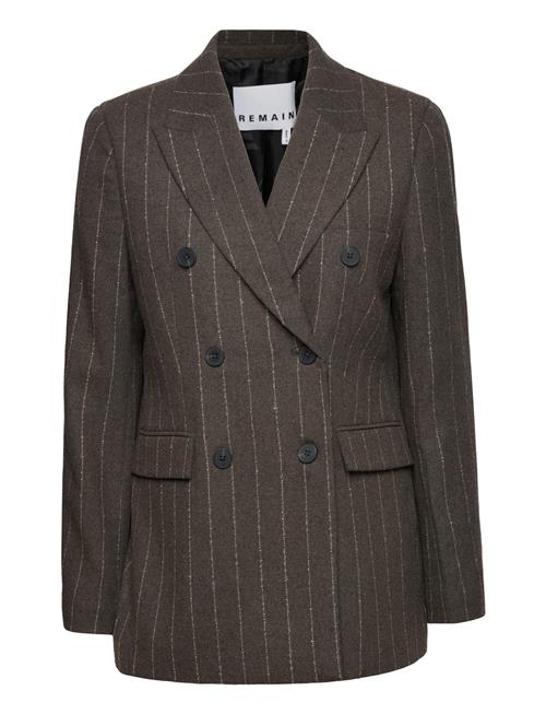 REMAIN Birger Christensen Pinstripe Fitted Blazer REMAIN Birger Christensen Brown