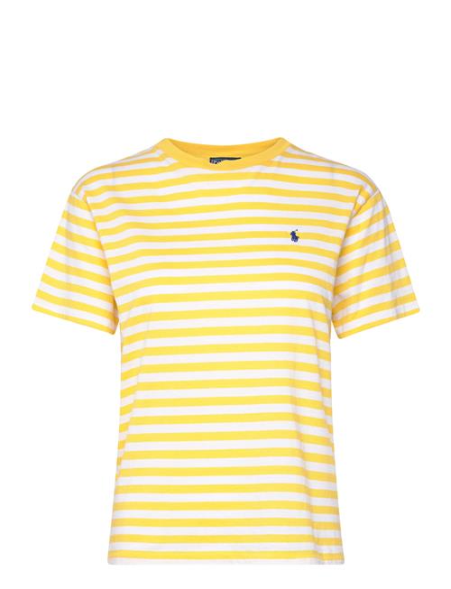 Polo Ralph Lauren Striped Organic Cotton Crewneck Tee Polo Ralph Lauren Yellow