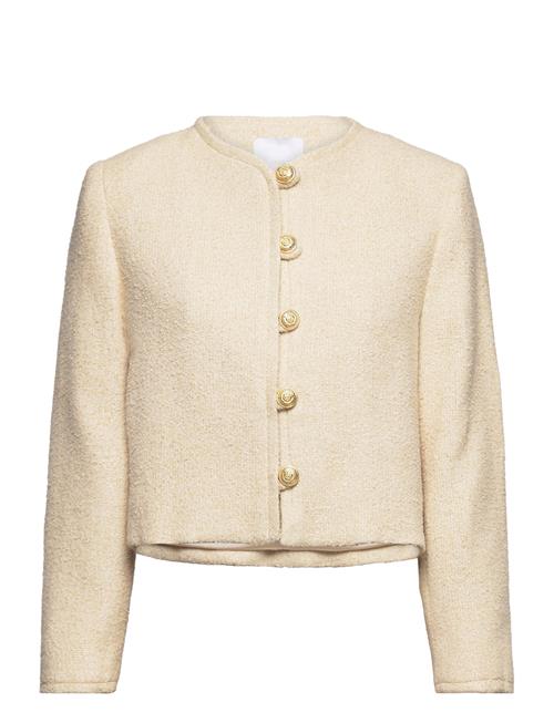 Mango Tweed Jacket With Jewel Buttons Mango Beige