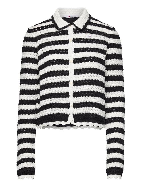 Tommy Jeans Tjw Crochet Stripe Cardigan Tommy Jeans Black