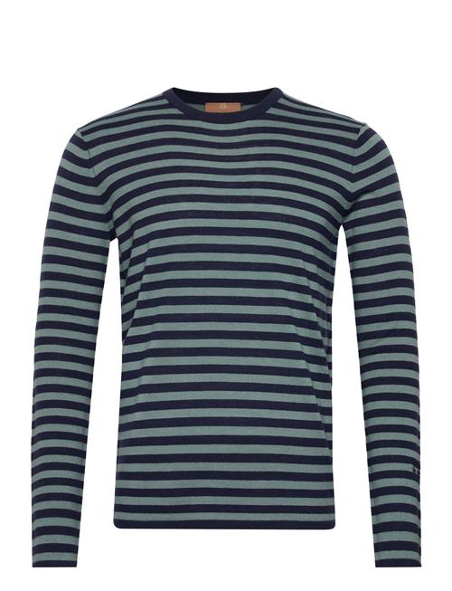 Se Mos Mosh Gallery Mmgadam Soft Stripe Knit Mos Mosh Gallery Navy ved Booztlet