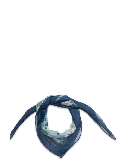 Lauren Ralph Lauren Floral Silk Crepe De Chine Square Scarf Lauren Ralph Lauren Blue