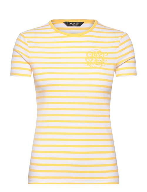 Lauren Ralph Lauren Striped Stretch Cotton Crewneck Tee Lauren Ralph Lauren Yellow