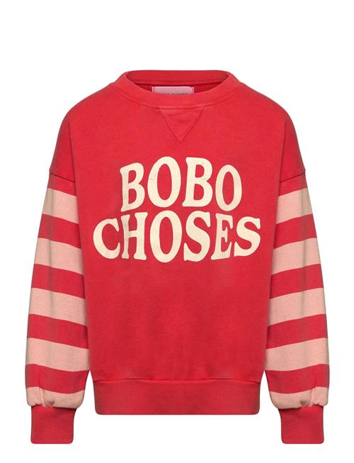 Se Bobo Choses Bobo Choses Stripes Sweatshirt Bobo Choses Red ved Booztlet