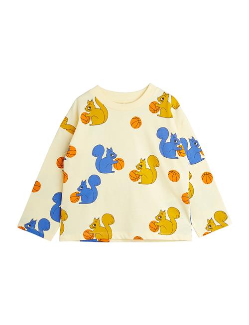 Mini Rodini Squirrels Aop Ls Tee Mini Rodini Yellow