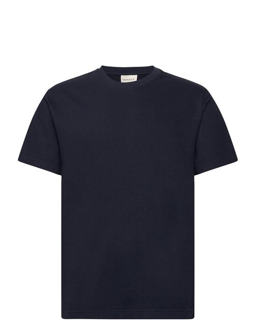 GANT Textured Ss T-Shirt GANT Blue