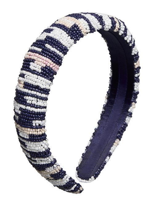 Se Becksöndergaard Sasha Midi Beaded Hairbrace Becksöndergaard Navy ved Booztlet