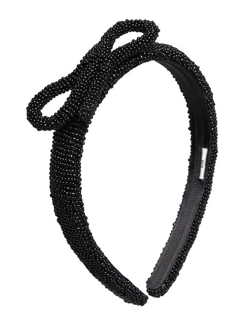 Se Becksöndergaard Bow Slim Beaded Hairbrace Becksöndergaard Black ved Booztlet