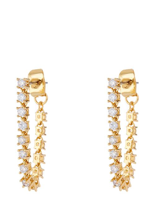 Se LUV AJ The Ballier Chain Studs-Gold LUV AJ Gold ved Booztlet