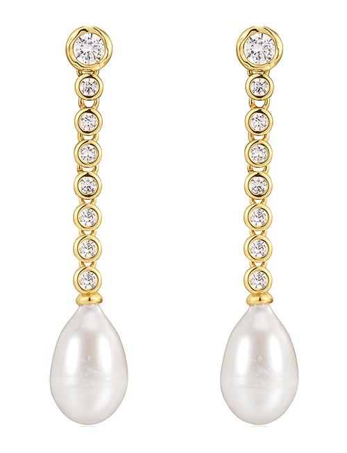 LUV AJ Pearl Drop Studs- Gold LUV AJ Gold