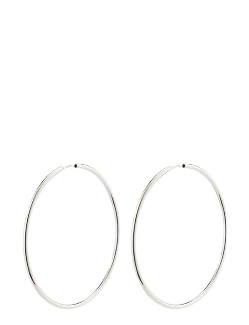 Se April Recycled Large Hoop Earrings Pilgrim Silver ved Booztlet