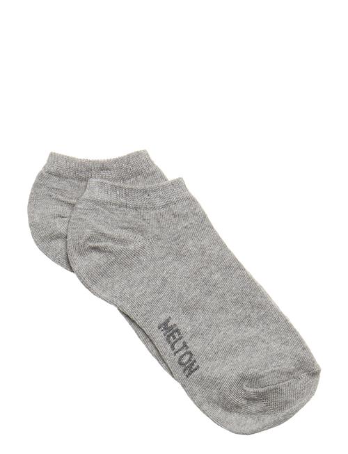 Melton Cotton Sneaker Socks Melton Grey