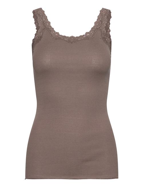 Rwbabette Silk Sl Deep Back Lace To Rosemunde Brown