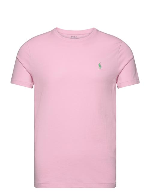 Se Polo Ralph Lauren Custom Slim Fit Jersey Crewneck T-Shirt Polo Ralph Lauren Pink ved Booztlet