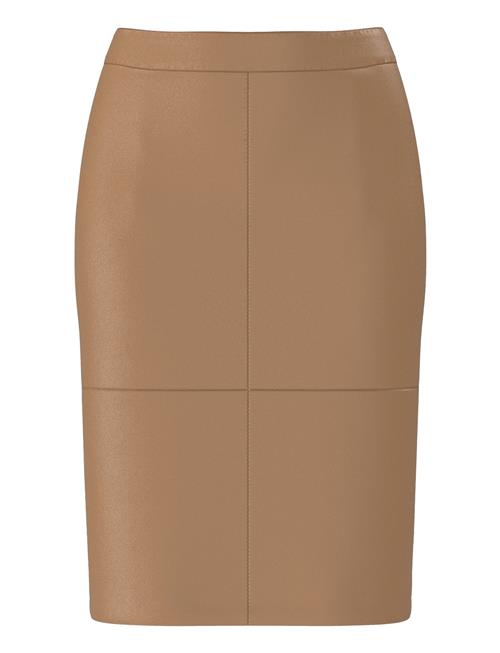 Selected Femme Slfmaily Hw Leather Skirt Noos Selected Femme Brown