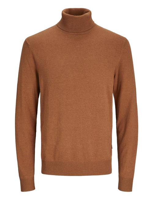 Se Jack & Jones Jjeemil Knit Roll Neck Noos Jack & J S Brown ved Booztlet