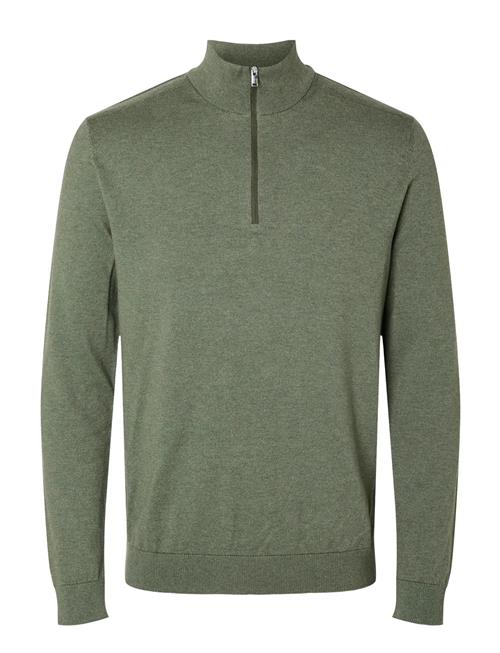 Slhberg Half Zip Cardigan Noos Selected Green