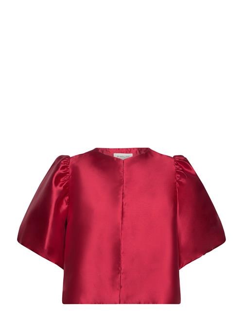 Se Malina Cleo Pouf Sleeve Blouse Malina Red ved Booztlet