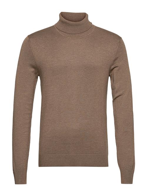 Se Lindbergh Mélange Roll Neck Knit Lindbergh Brown ved Booztlet