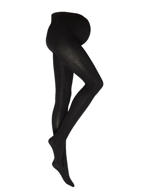 Se Lindex Tights Small Cable Mom Lindex Black ved Booztlet