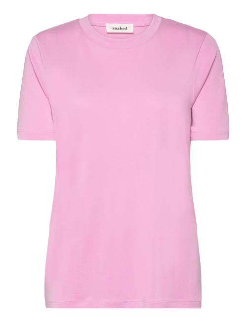 Se Soaked in Luxury Slcolumbine Loose Fit Tee Soaked In Luxury Pink ved Booztlet