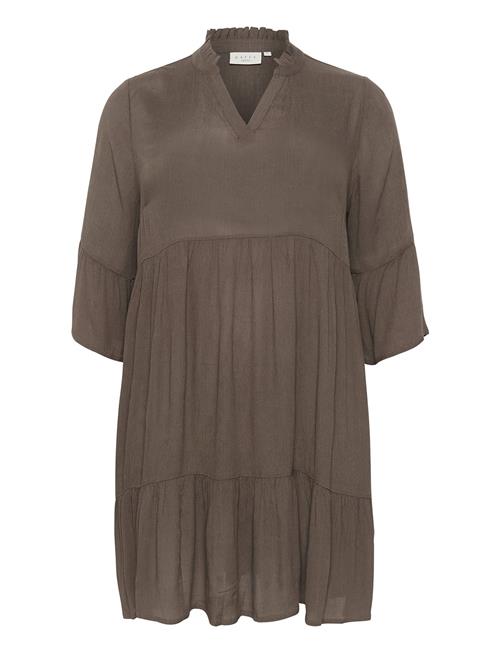 Kaffe Curve Kcmariana Ami Dress Kaffe Curve Brown