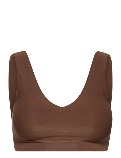 CHANTELLE Soft Stretch V-Neck Padded Top CHANTELLE Brown